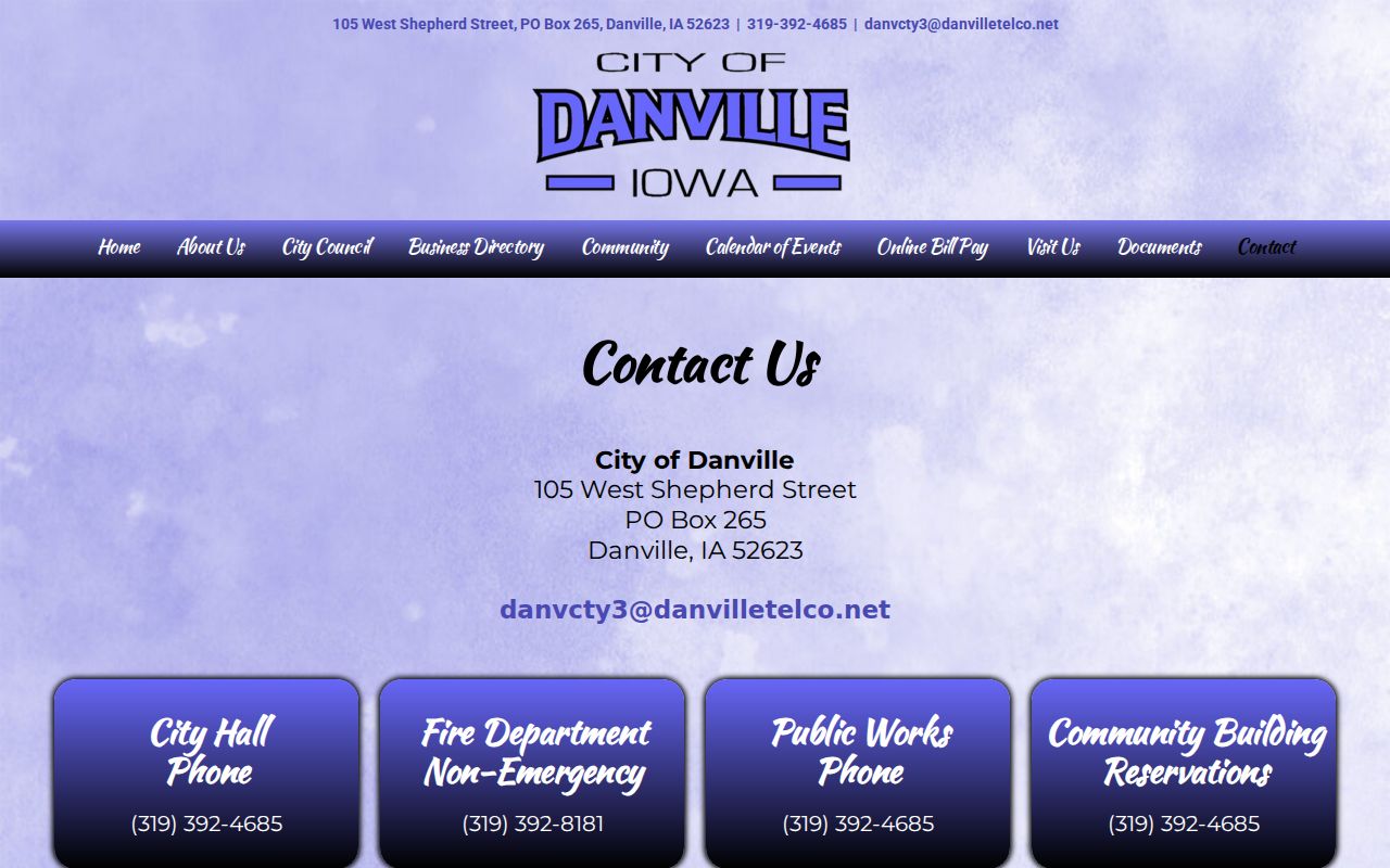 Danville warrant search official city contact